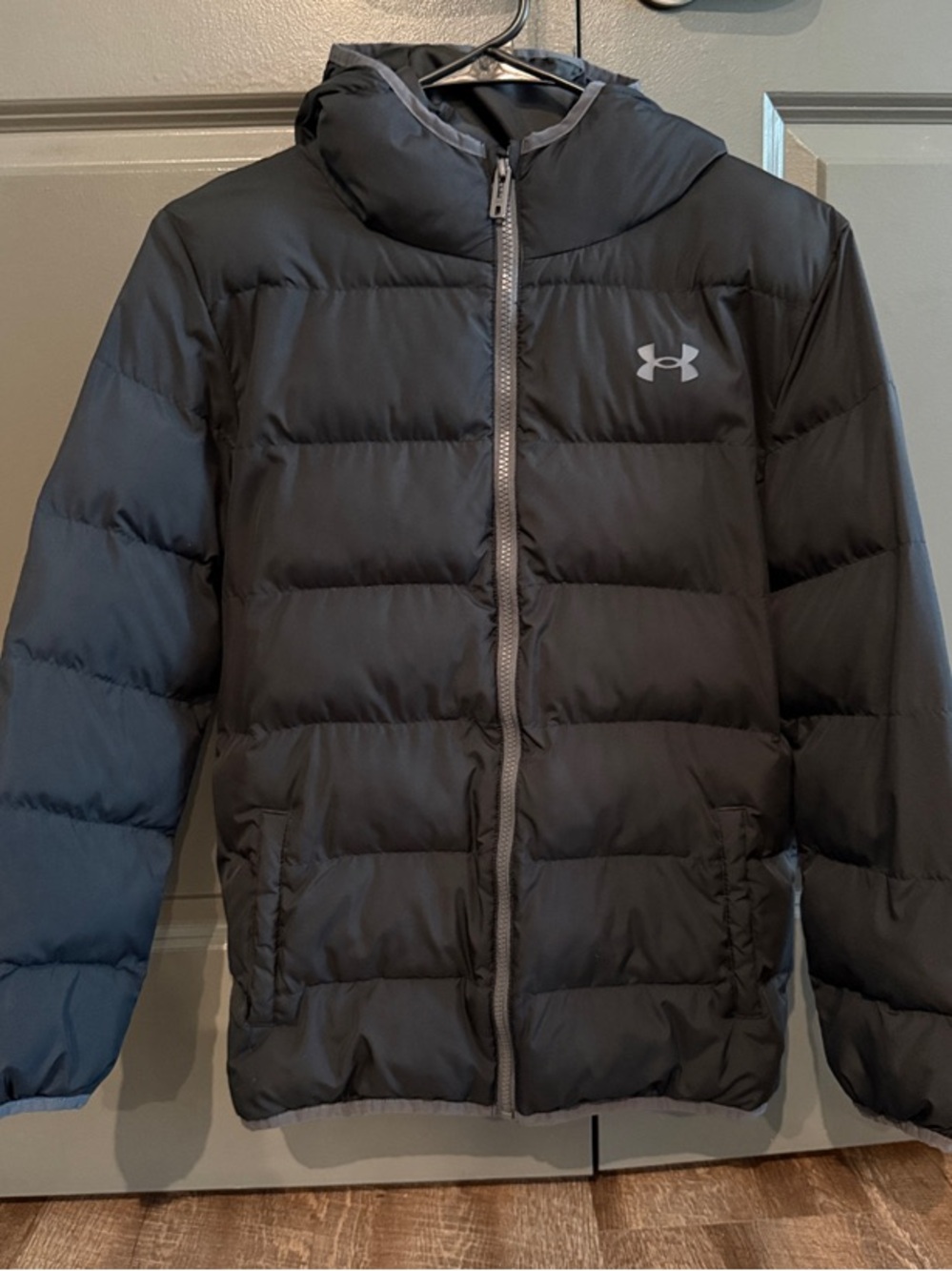 Under Armour Kids Black Hooded Puffer Jacket